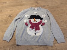 Snowman Christmas Jumper Grey