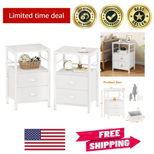 Stylish white bedside - white,