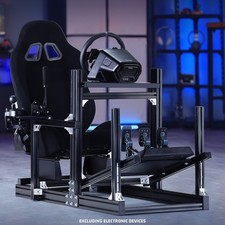 Dardoo Racing Sim Cockpit With Black Seat Fit Logitech G29 G920 Thrustmaster