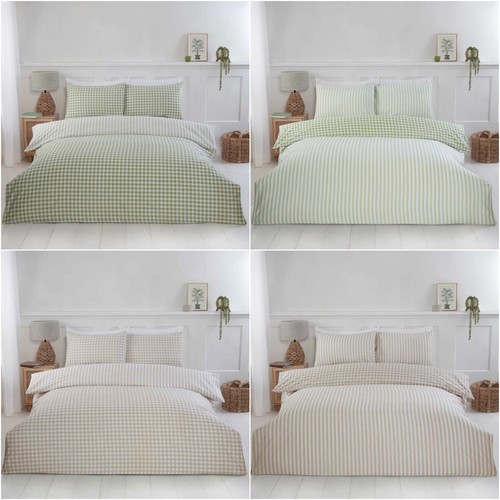 Gingham check duvet covers - check,
