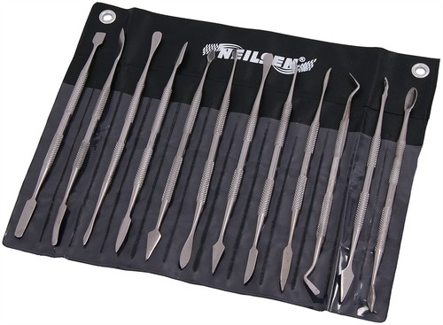 12pc stainless steel wax - steel,