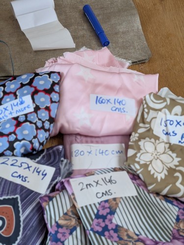 Dressmaking fabric remnants - fabric,
