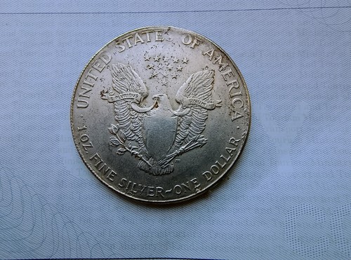 American silver dollar - american,