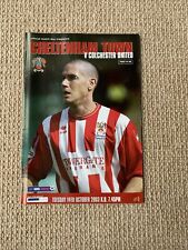 Cheltenham Town vs Colchester United Programme 14th October 2003 LDV Vans Trophy
