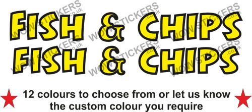 Fish and chips stickers - 2,