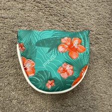 Ping Golf Green Floral Mallet Putter Headcover New