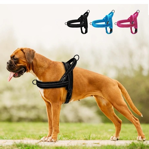 Pull dog harness reflective - pull,