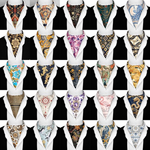 Genuine silk ascot - genuine,