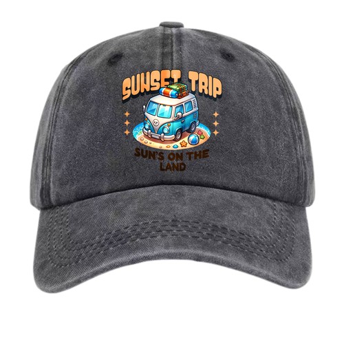 Sunset trip retro beach - sunset,