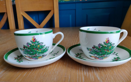 Spode christmas tree cups and - christmas,