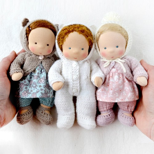 Custom waldorf doll - mini, baby