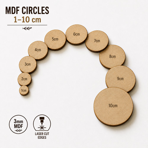 Mdf circle wooden shape - circle,
