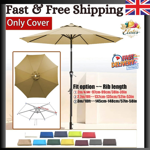 Large parasol umbrella - 2m,