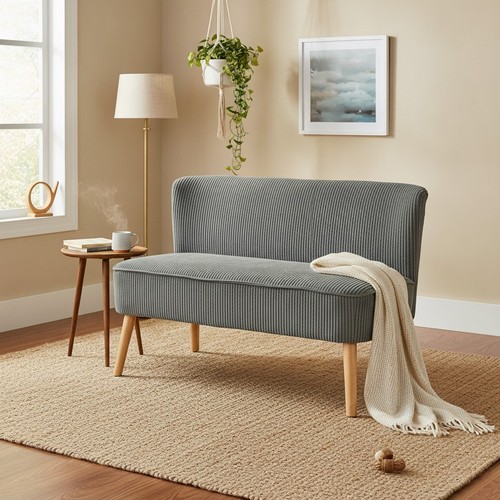 Modern corduroy loveseat - modern,