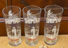3X Shipyard Pint Glasses  Portland Maine American Craft Ale Bar Pub Mancave #1