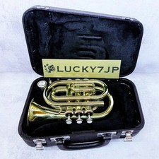 JUPITER JPT-416 Pocket Trumpet Bb Brass with Case & Mouthpiece Made in Taiwan