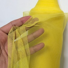Yellow Stiff Dress Net Fabric