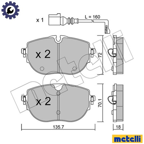 Brake pad set disc - disc,