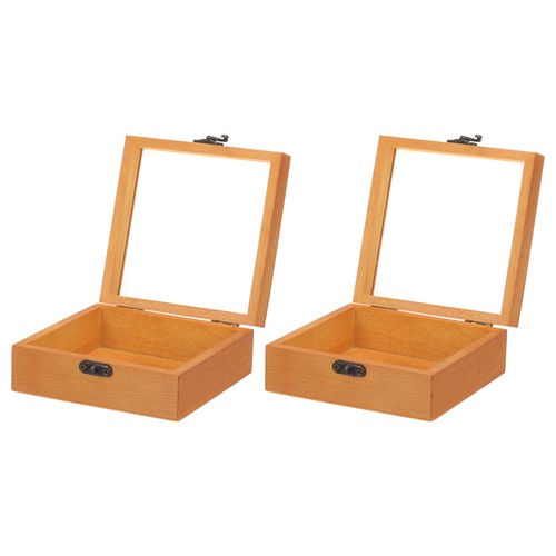 2pcs unfinished wooden display - unfinished,