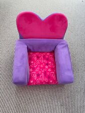 Build A Bear  Pink Purple Heart Chair Bed Futon 