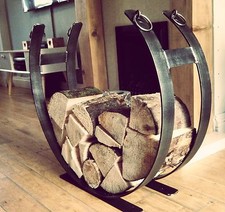 Wrought iron log holder - holder,,