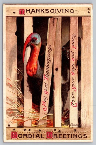 Postcard thanksgiving cordial - thanksgiving,
