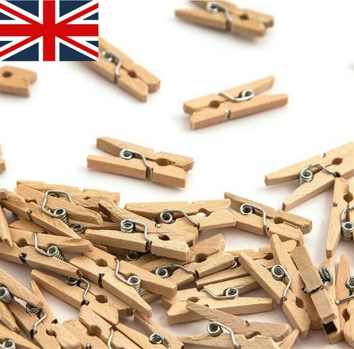 100x wooden clothes - 100x, peg