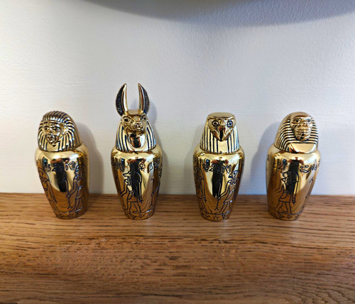 Egyptian canopic jar statues - egyptian,