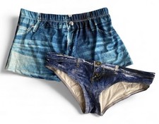 Two Pairs of Denim-look Boxers