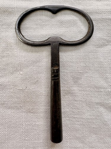 Antique iron clock - antique, winding