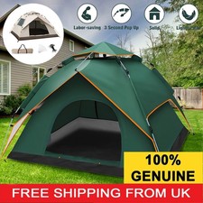 2-4 Man Automatic Instant Double Layer Pop Up Camping Hiking Tent Waterproof UK