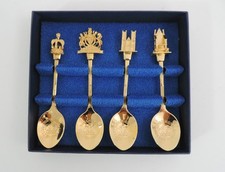 Set of Four Commemorative Spoons for Queen Elizabeth II's Golden Jubilee 2002