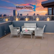 4Piece Mix Grey Garden Rattan