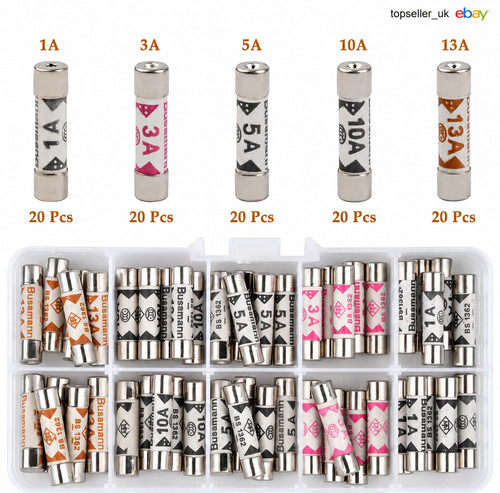 100x 13a plug top - top, fuses