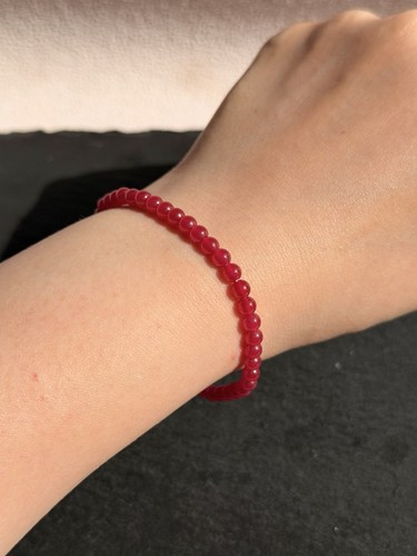 Natural heated ruby bracelet - natural,