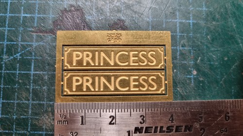 Brass nameplates princess - brass,