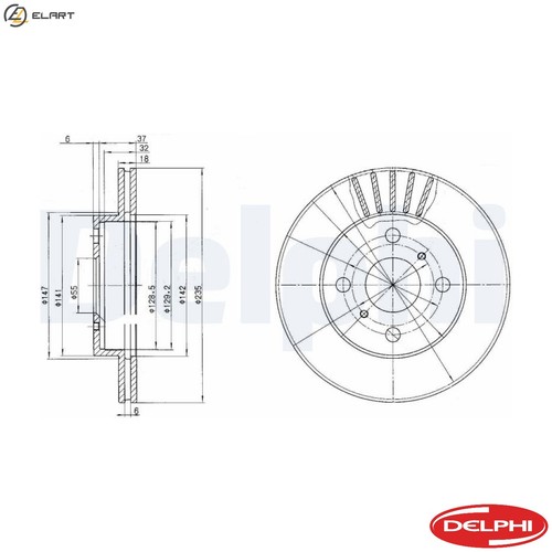 Brake disc bg3519 - 2x,