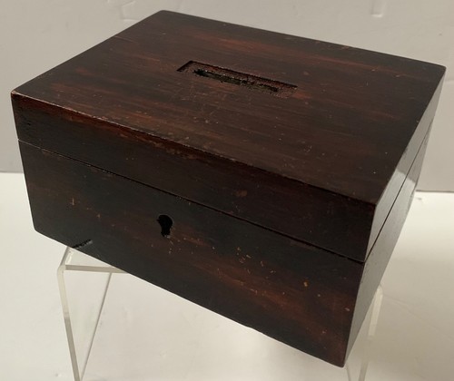 Antique wooden money - antique, box
