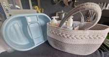 Baby Gift Set including Cotton Baby Caddy/Nappy Organiser - All brand new