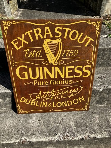 Guinness sign vintage hand - guinness,