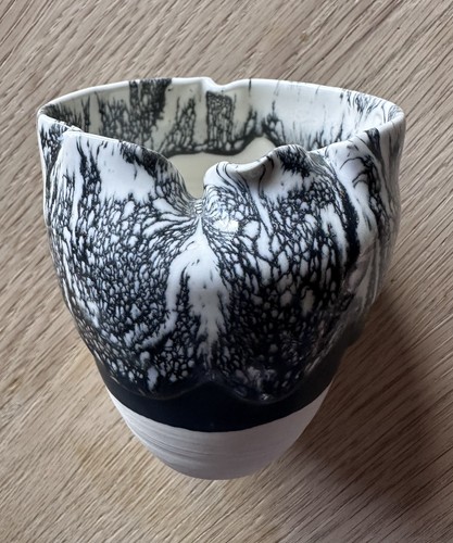 Studio pottery vase lava - vase,