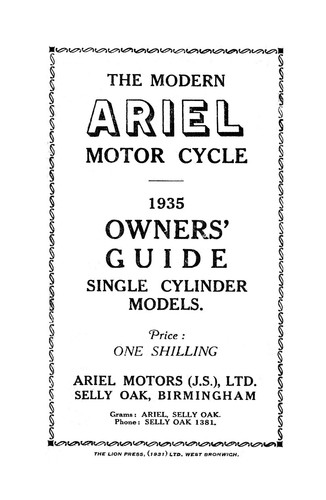 1935 ariel singles - ariel,