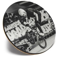 Round Single Coaster  - BW -