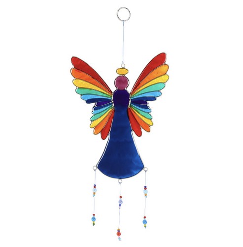 Rainbow angel suncatcher 38cm - rainbow,