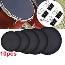 10Pcs Bass Snare Drum Kit Sound Off Quiet Mute Silencer Practice Silence Pad