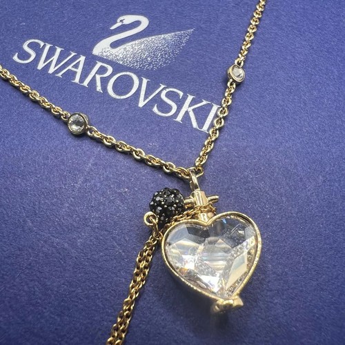 Swarovski heart stone - heart, gold