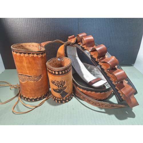 Hand tooled leather - hand,