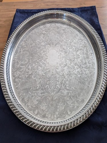 Large silver plated cocktail - silver,