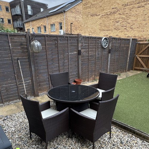 Rattan wicker garden table - garden,
