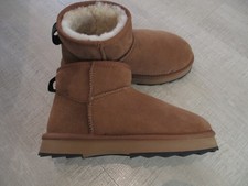 NEW EMU SHARKY  Australian Sheepskin Ankle Boots - Size UK 5 - Chestnut